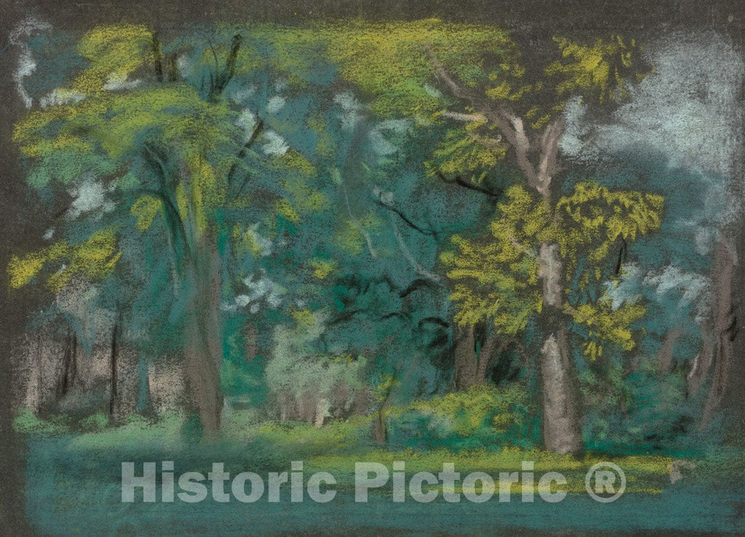 Art Print : Arthur B. Davies - Trees : Vintage Wall Art