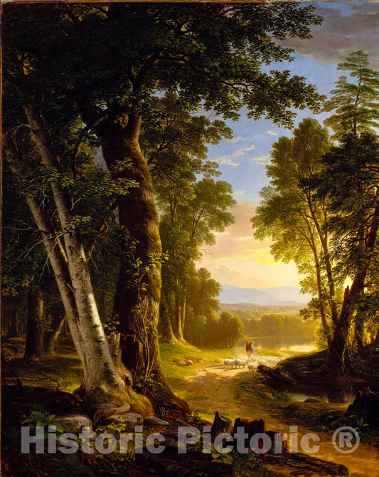 Art Print : Asher Brown Durand - The Beeches : Vintage Wall Art