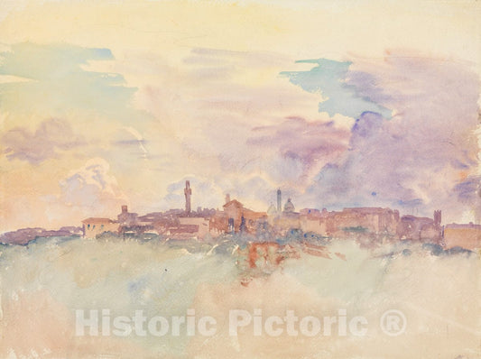 Art Print : John Singer Sargent - Siena : Vintage Wall Art