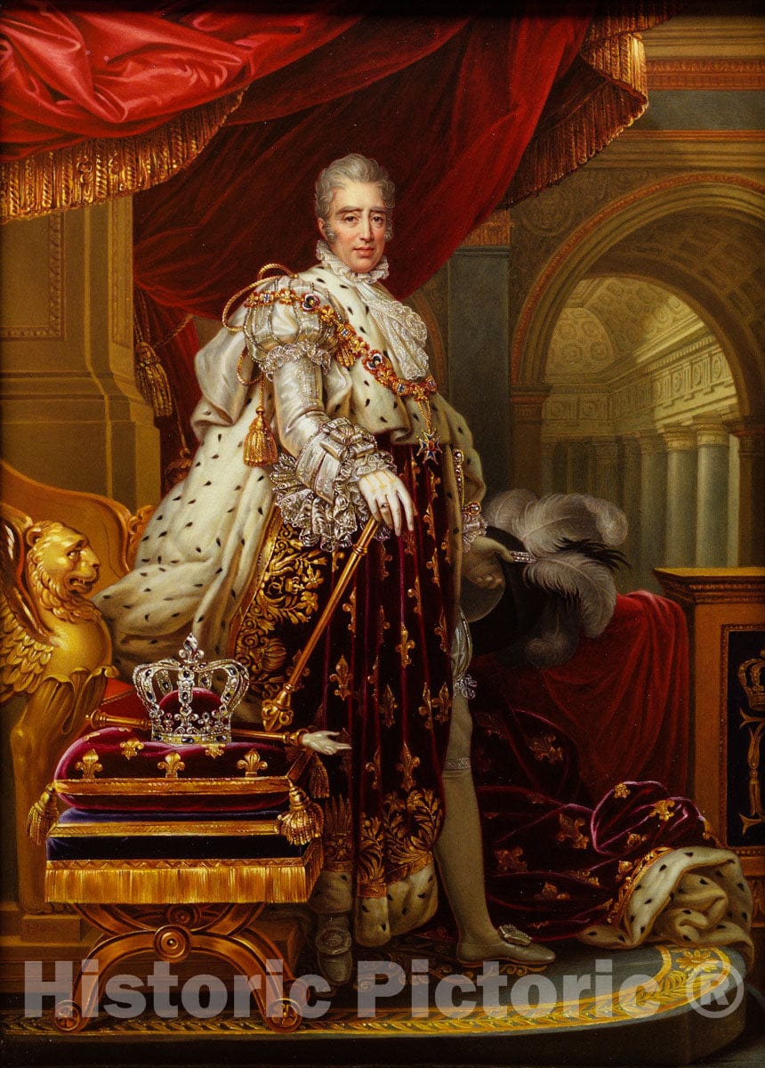 Art Print : Henry Bone - Charles X (1757–1836), King of France, after Gérard : Vintage Wall Art
