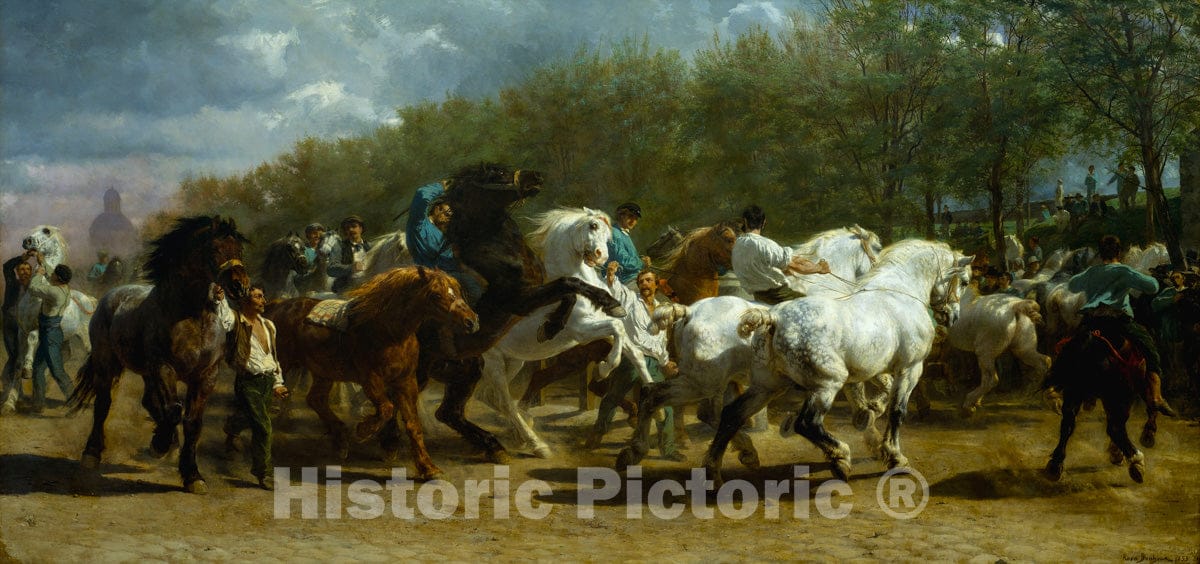 Art Print : Rosa Bonheur - The Horse Fair : Vintage Wall Art