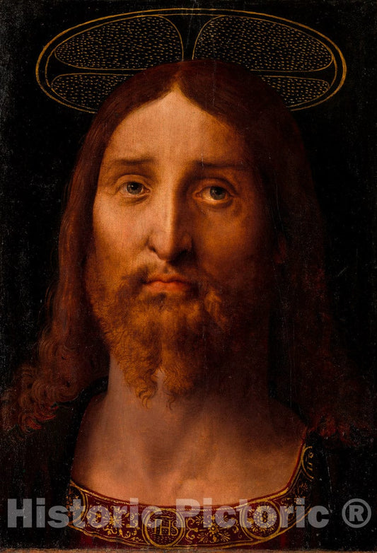 Art Print : Fernando Yáñez de la Almedina - Head of Christ : Vintage Wall Art