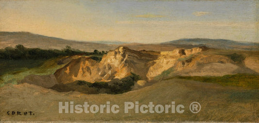 Art Print : Camille Corot - Italian Landscape : Vintage Wall Art