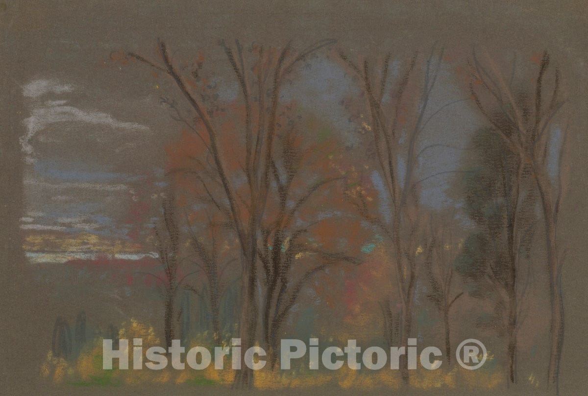 Art Print : Arthur B. Davies - Autumn Woods : Vintage Wall Art