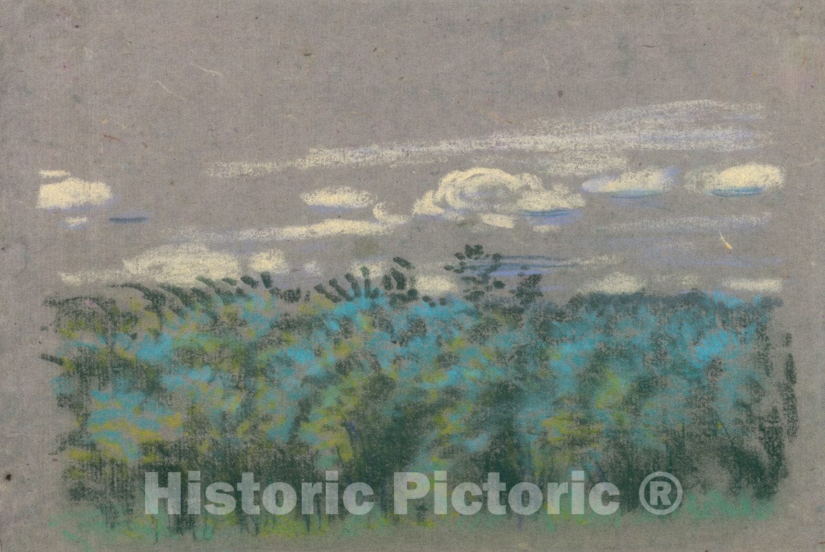 Art Print : Arthur B. Davies - Blue Thicket : Vintage Wall Art