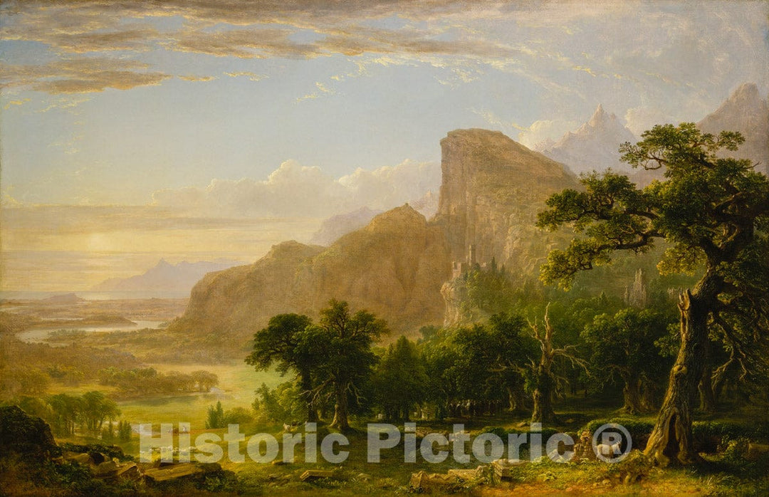 Art Print : Asher Brown Durand - Landscape—Scene from "Thanatopsis" : Vintage Wall Art
