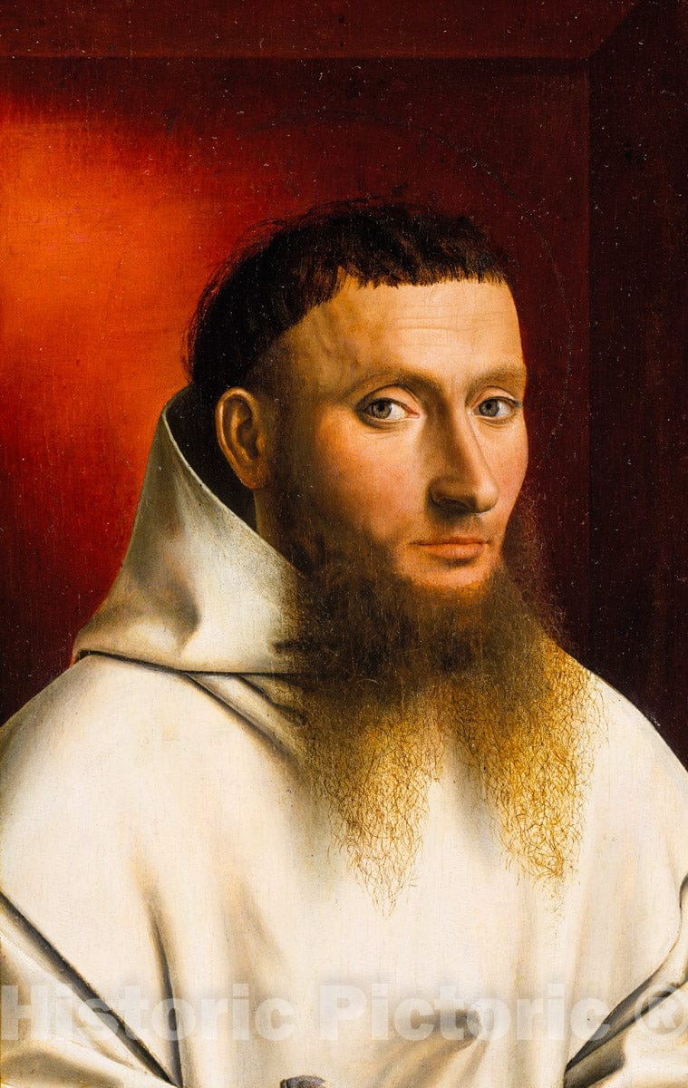 Art Print : Petrus Christus - Portrait of a Carthusian : Vintage Wall Art