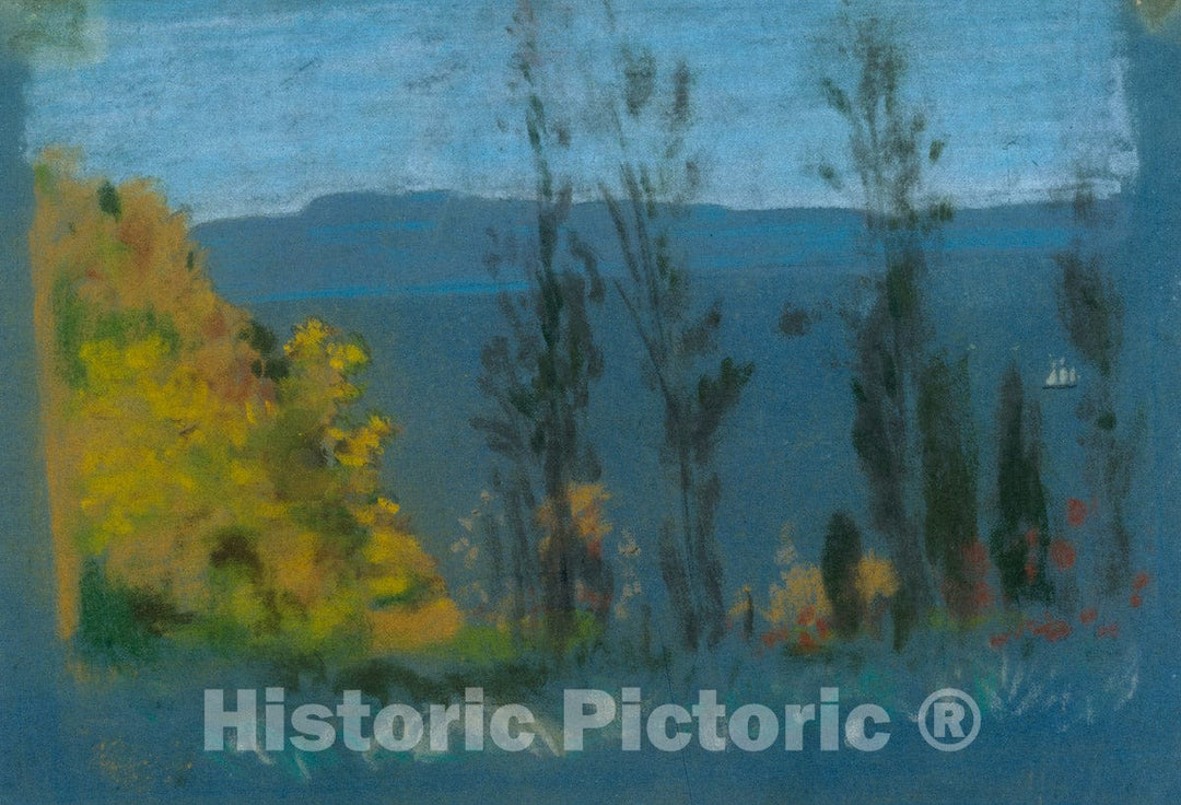 Art Print : Arthur B. Davies - View through Poplars : Vintage Wall Art