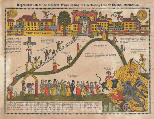Art Print : The Paths to Heaven, Gustav Sigismund Peters, 1830, Vintage Wall Art