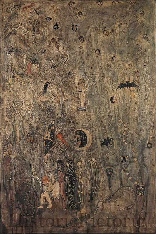 Art Print : Robert Winthrop Chanler - Screen: "Nightmare" : Vintage Wall Art