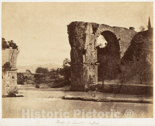 Photo Print : Possibly by Jane Martha St. John - Bridge of Augustus at Nani : Vintage Wall Art