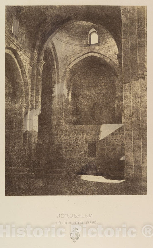 Photo Print : Louis de Clercq - Jérusalem. Intérieur de l'Église Ste Anne. : Vintage Wall Art