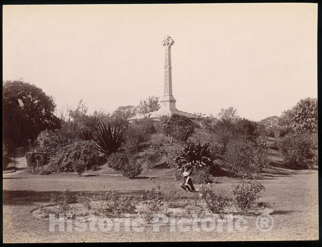 Photo Print : Colonel Lawrence Monument, Lucknow, India : Vintage Wall Art