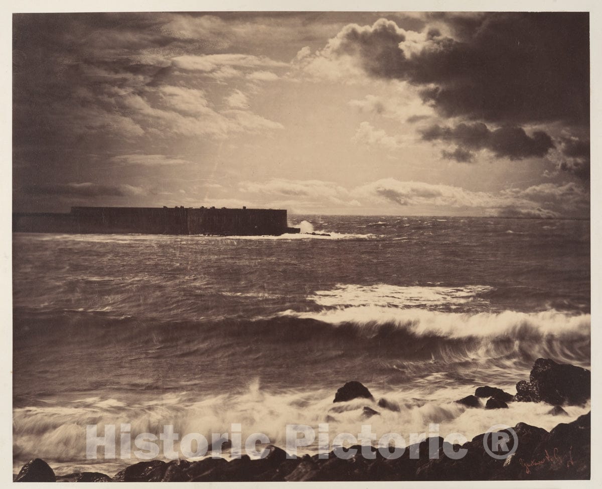 Photo Print : Gustave Le Gray - The Great Wave, Sète : Vintage Wall Art