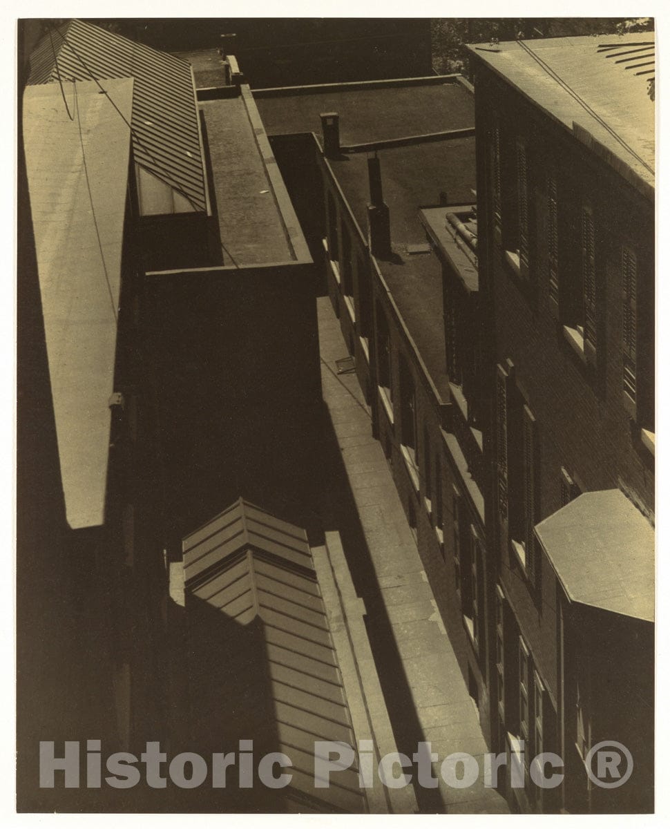 Photo Print : Morton Schamberg - View of Rooftops : Vintage Wall Art