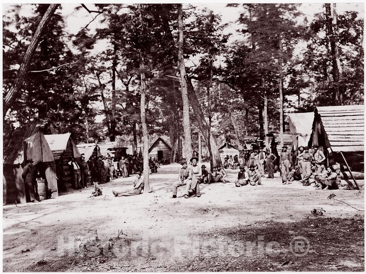 Photo Print : Formerly Mathew B. Brady - Co. E, 21st Michigan Infantry. Sherman's Volunteers : Vintage Wall Art