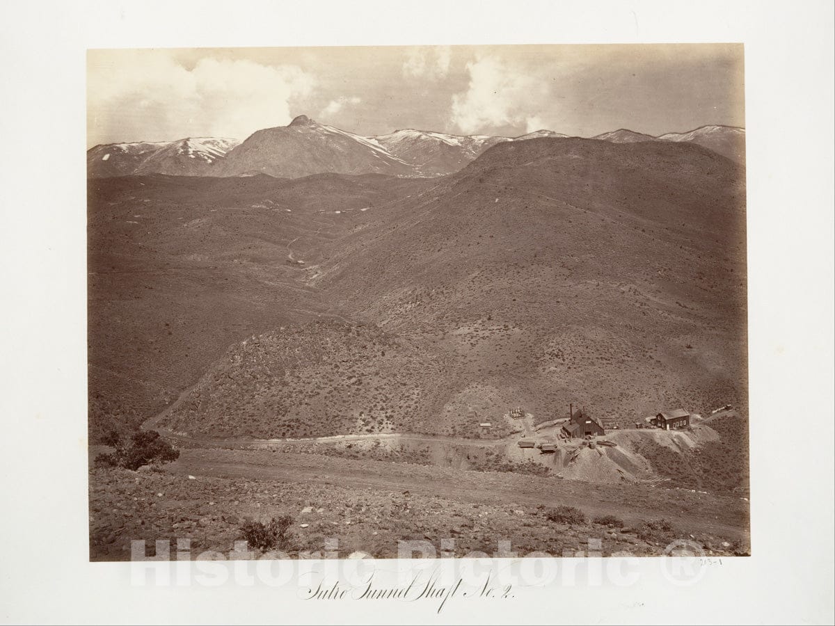 Photo Print : Carleton E. Watkins - Sutro Tunnel Shaft No. 2 1 : Vintage Wall Art