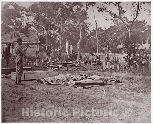 Photo Print : Andrew Joseph Russell - Burial of The Dead, Fredericksburg 2 : Vintage Wall Art