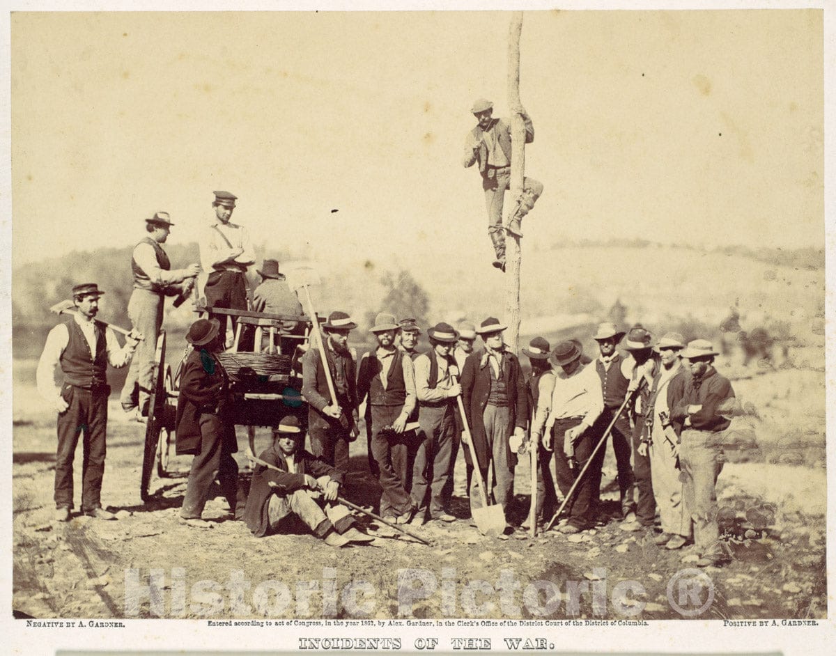 Photo Print : Alexander Gardner - Military Telegraphic Corps, Army of The Potomac, Berlin, October 1862 : Vintage Wall Art