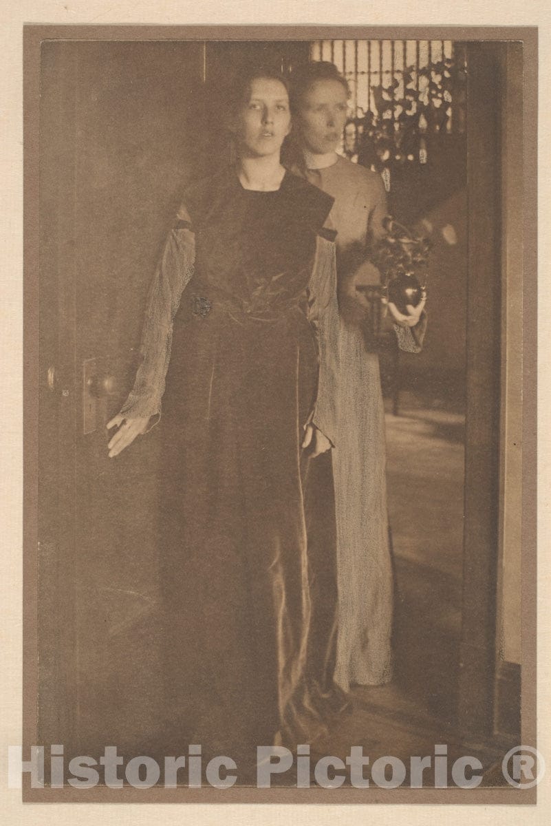 Photo Print : Clarence H. White - Coming Through The Door : Vintage Wall Art