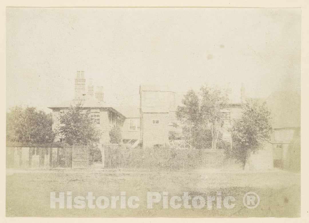 Photo Print : Compound of Buildings Surrounded by Fence 1 : Vintage Wall Art
