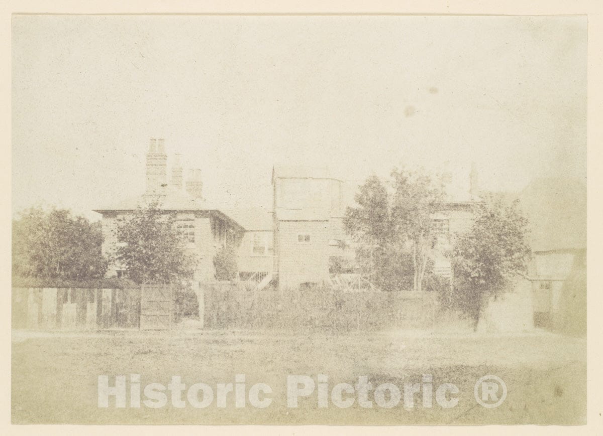 Photo Print : Compound of Buildings Surrounded by Fence 1 : Vintage Wall Art