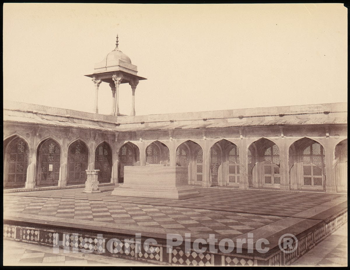 Photo Print : King Akbar's Tomb, Agra : Vintage Wall Art
