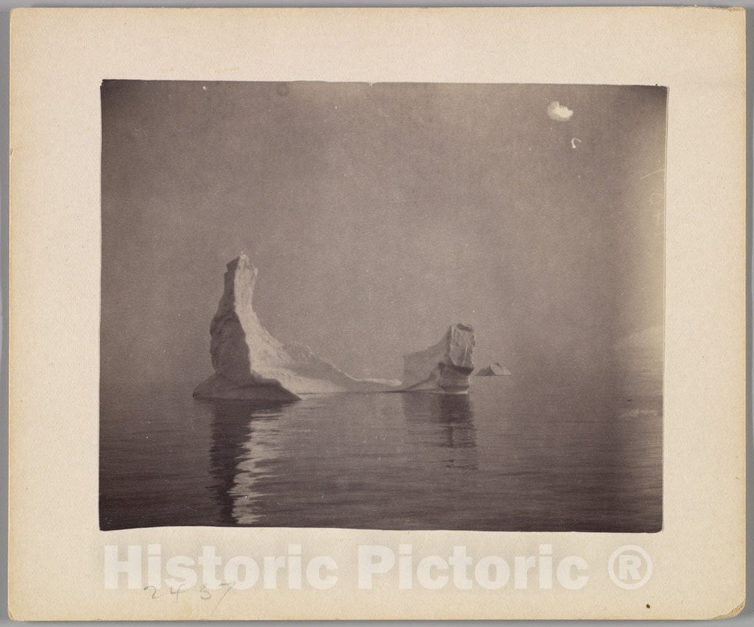 Photo Print : Robert E. Peary - Icebergs : Vintage Wall Art