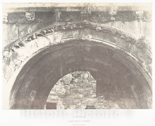 Photo Print : Auguste Salzmann - Jérusalem, Sainte-Marie-la-Grande, Détails de la Porte : Vintage Wall Art