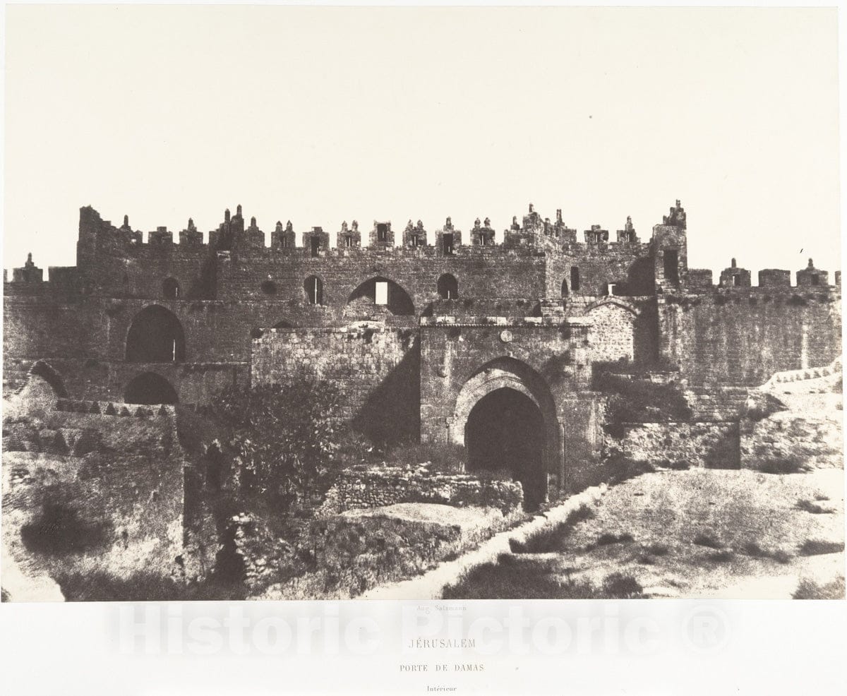 Photo Print : Auguste Salzmann - Jérusalem, Porte de Damas, Intérieur : Vintage Wall Art