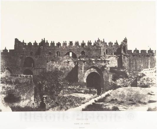Photo Print : Auguste Salzmann - Jérusalem, Porte de Damas, Intérieur : Vintage Wall Art