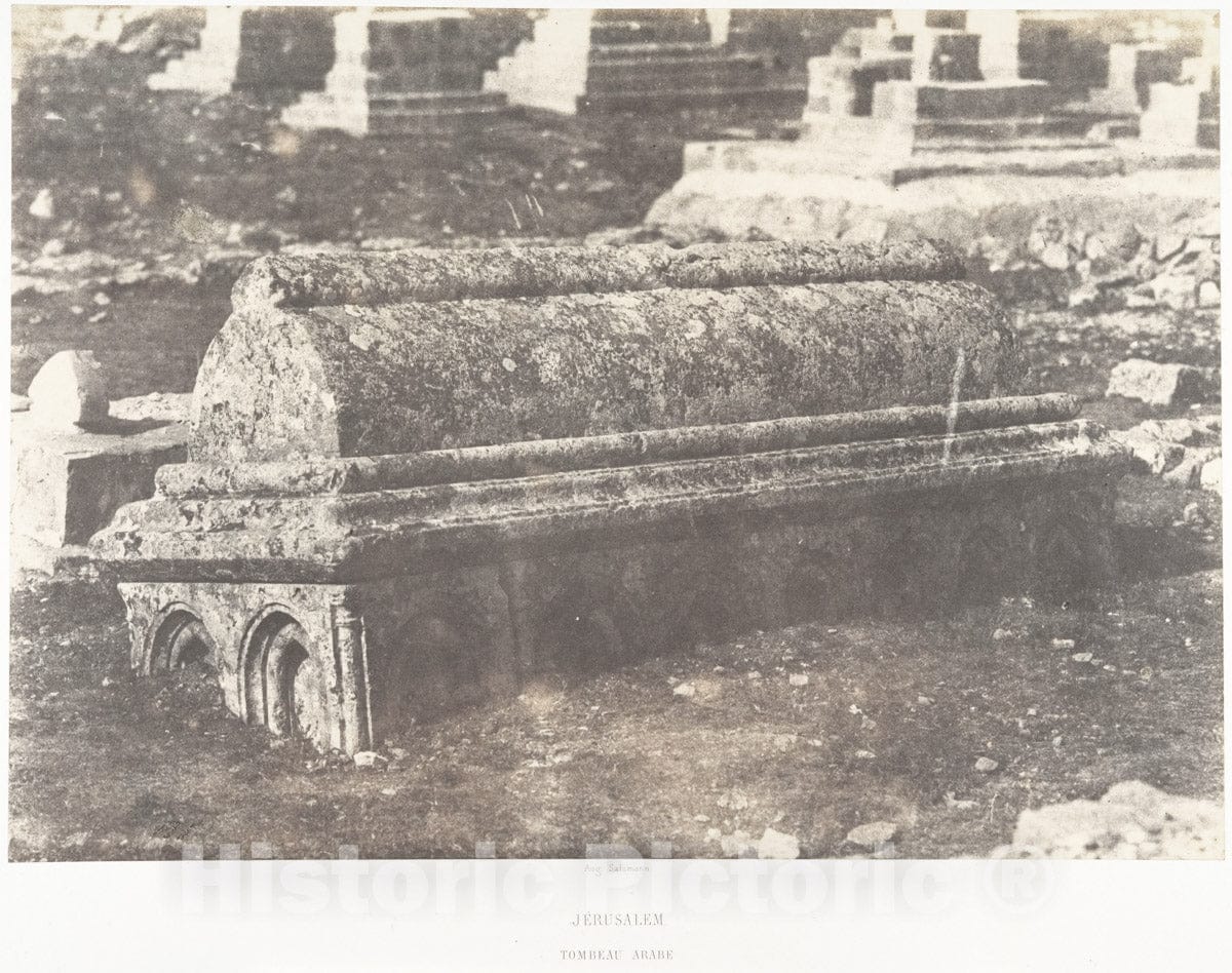 Photo Print : Auguste Salzmann - Jérusalem, Tombeau arabe : Vintage Wall Art