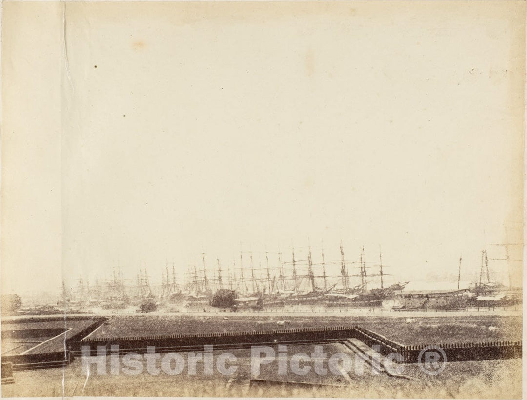 Photo Print : Captain R. B. Hill - Shipping in The Hooghly Near Fort, Calcutta : Vintage Wall Art