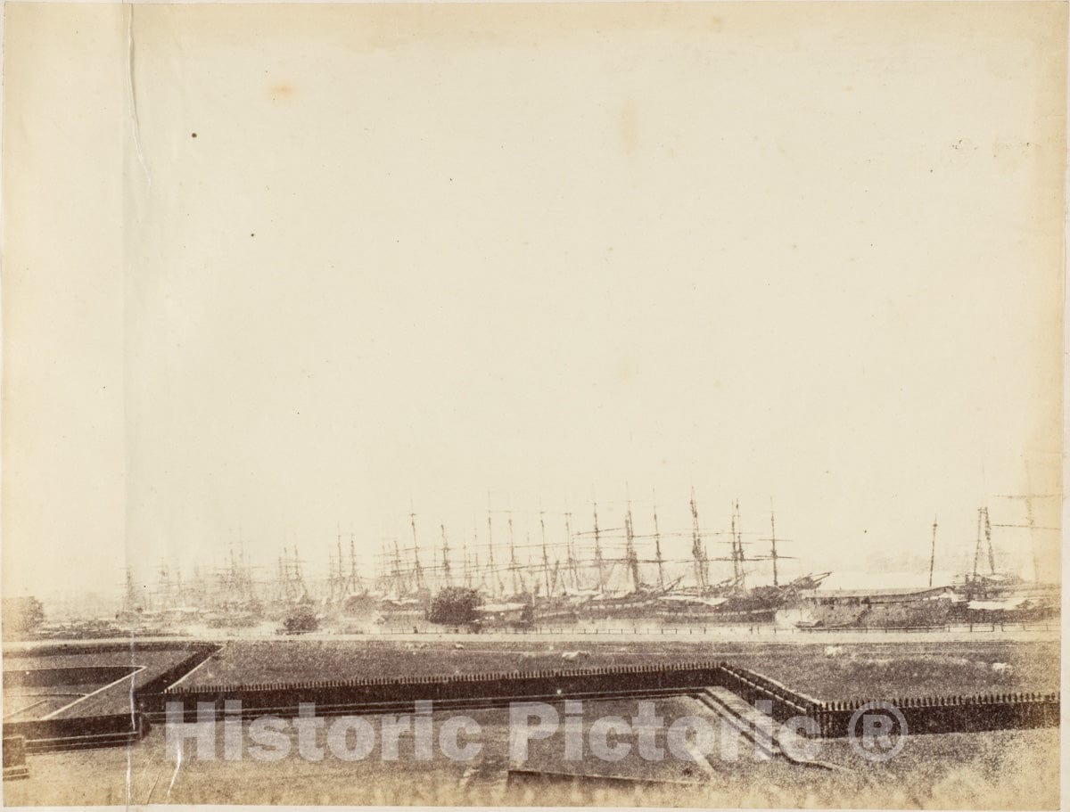 Photo Print : Captain R. B. Hill - Shipping in The Hooghly Near Fort, Calcutta : Vintage Wall Art