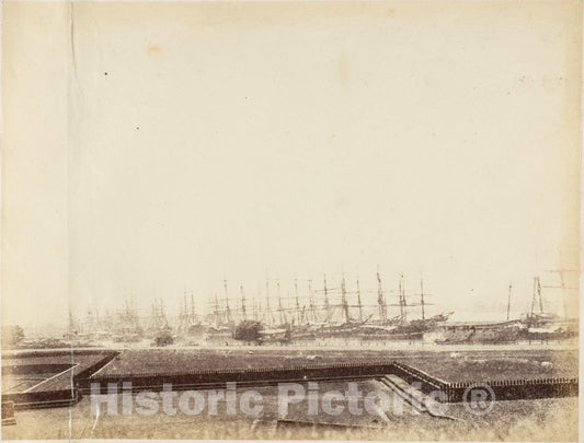 Photo Print : Captain R. B. Hill - Shipping in The Hooghly Near Fort, Calcutta : Vintage Wall Art