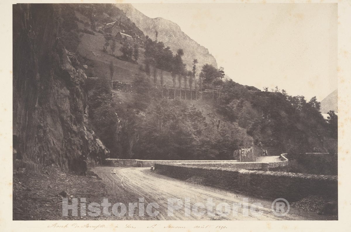 Photo Print : Joseph Vigier - Route de Pierrefitte à Luz St Sauveur : Vintage Wall Art