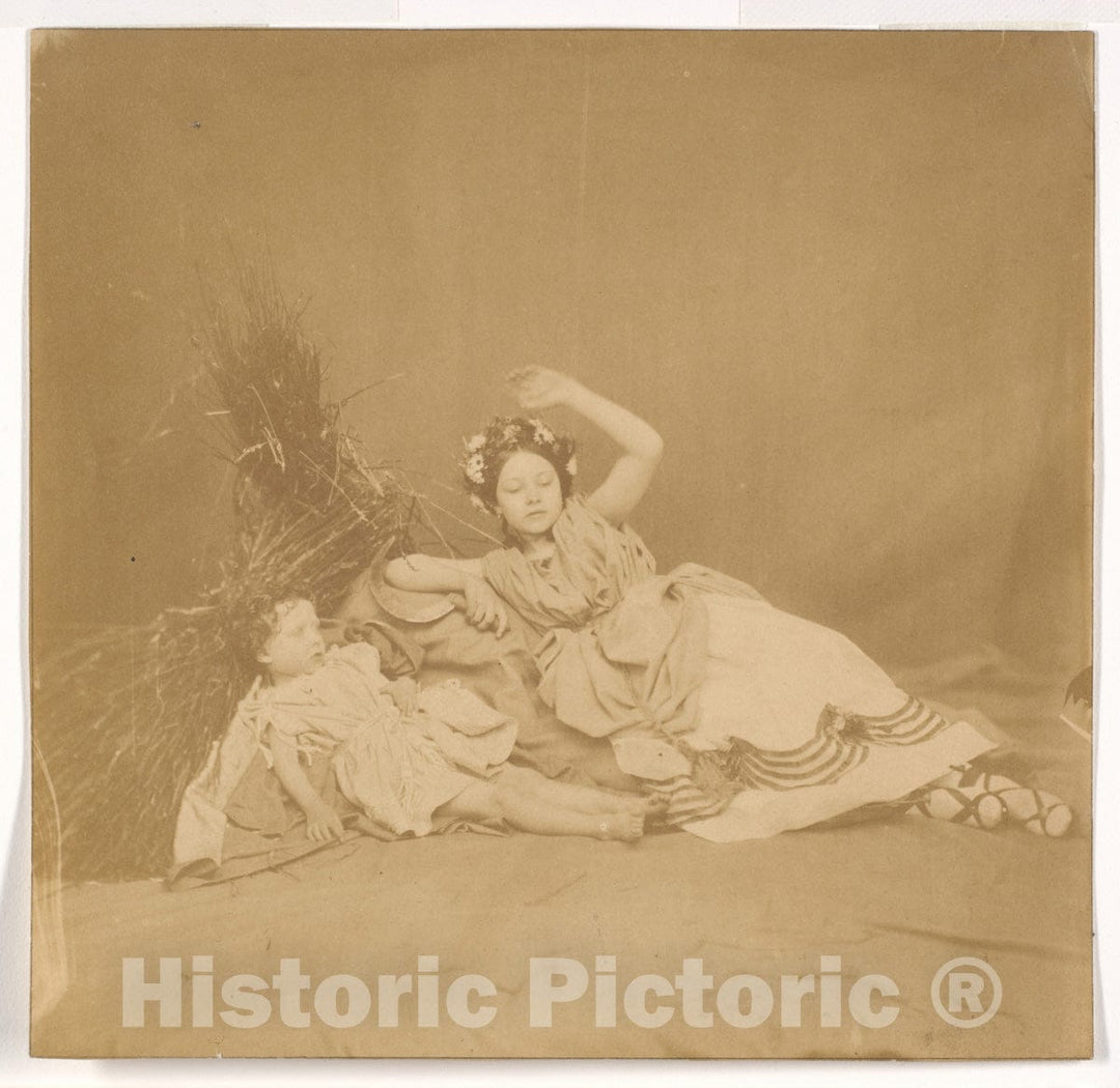 Photo Print : Roger Fenton - Royal Children in Tableau of The Seasons : Vintage Wall Art