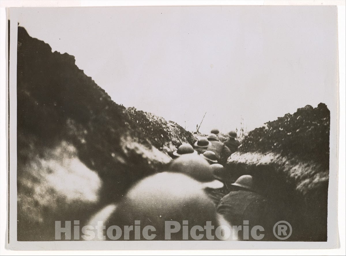 Photo Print : John Warwick Brooke - The Great British Advance in The West: A Raiding Party Waiting for The Word to Go. : Vintage Wall Art
