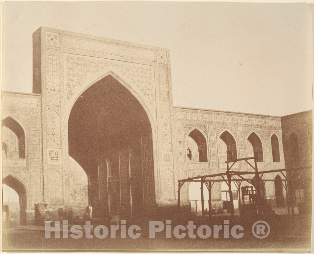 Photo Print : Possibly by Luigi Pesce - Court of The Mosque Gawhar Shad, Meshed, 1418 (?) : Vintage Wall Art