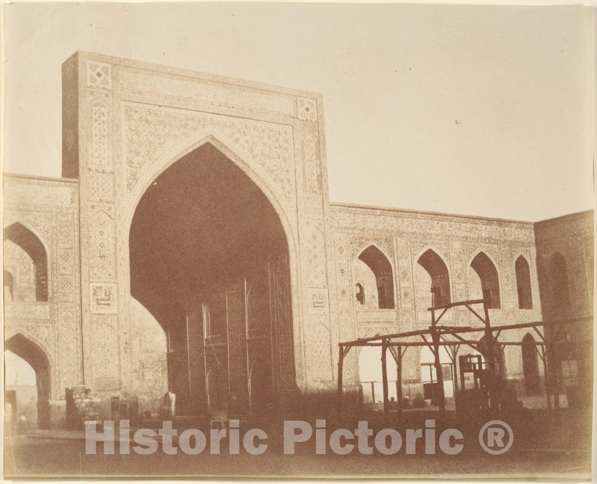 Photo Print : Possibly by Luigi Pesce - Court of The Mosque Gawhar Shad, Meshed, 1418 (?) : Vintage Wall Art