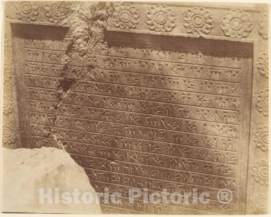 Photo Print : Luigi Pesce - (18) Inscription, Old Persian in Cuneiform : Vintage Wall Art
