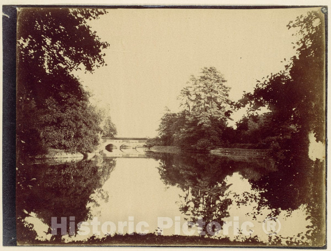 Photo Print : Bridge Over a Pond : Vintage Wall Art