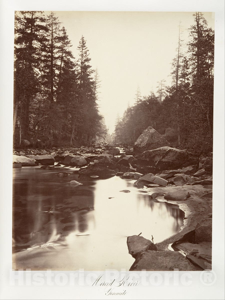 Photo Print : Carleton E. Watkins - Merced River, Yosemite 1 : Vintage Wall Art