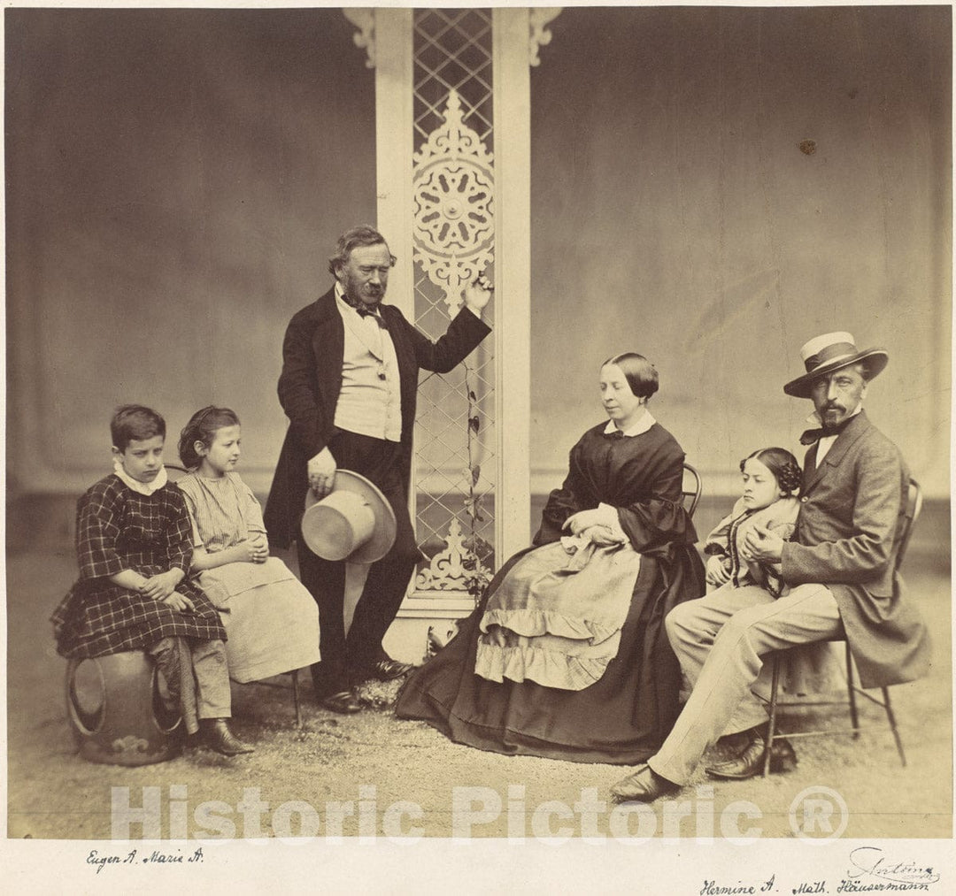 Photo Print : Franz Antoine - Group Portrait of Six People : Vintage Wall Art