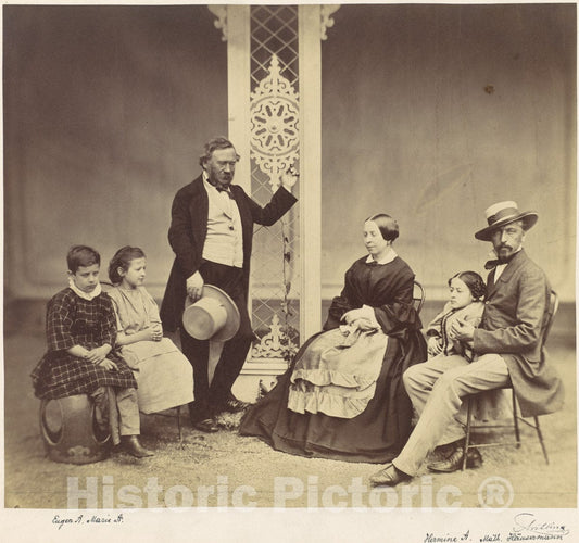 Photo Print : Franz Antoine - Group Portrait of Six People : Vintage Wall Art