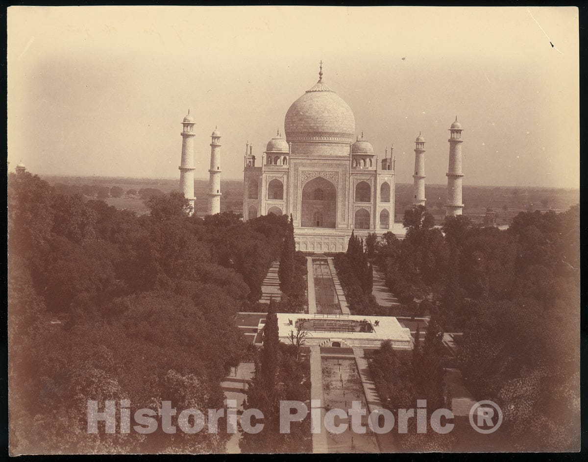 Photo Print : View of The Taj Mahal from The Gate, Agra : Vintage Wall Art