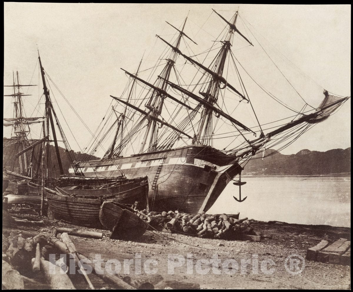 Photo Print : David Johnson - American Barque Jane Tudor, Conway Bay : Vintage Wall Art