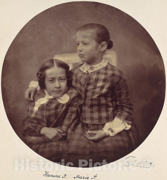 Photo Print : Franz Antoine - Hermine and Marie Antoine : Vintage Wall Art