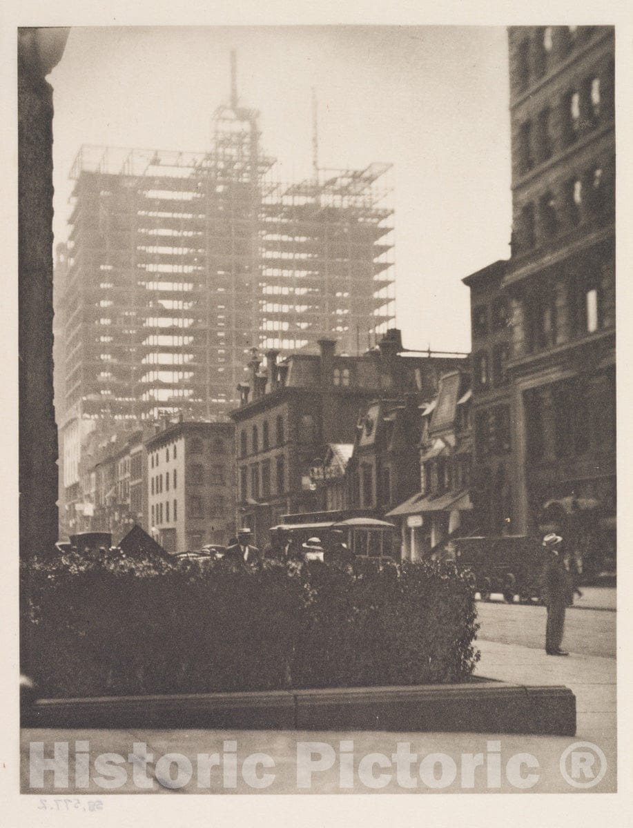 Art Print : Alfred Stieglitz - Old and New New York : Vintage Wall Art
