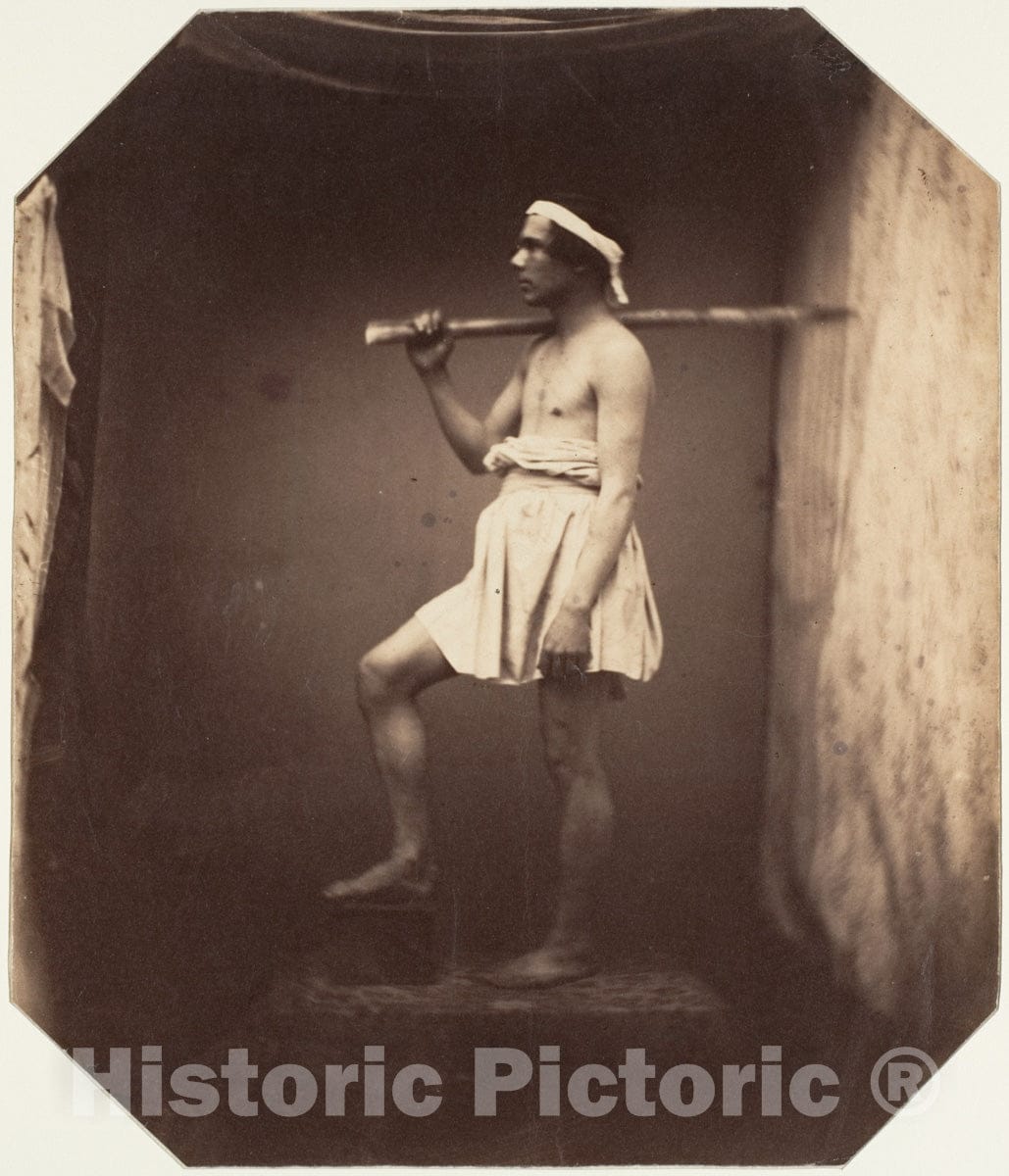 Photo Print : Male Nude in Studio : Vintage Wall Art